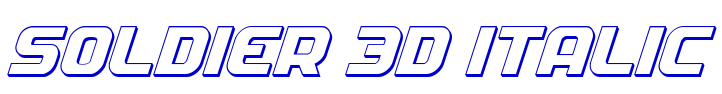 Soldier 3D Italic 字体